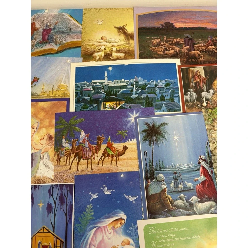 Vintage Christmas Cards Fronts ONLY for Scrapbooking Crafts Decoupage Lot of 50
